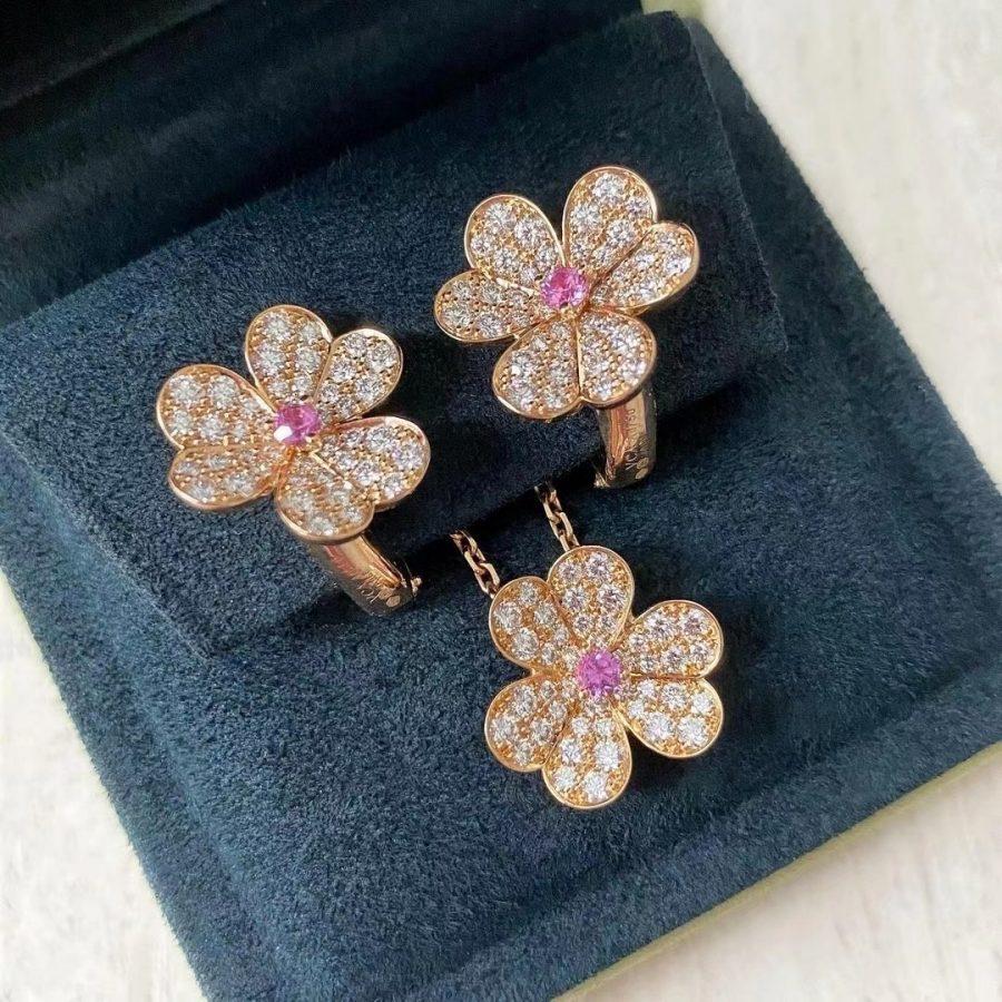 [Olivia JW]FRIVOLE ROSE GOLD FLOWER DIAMOND NECKLACE