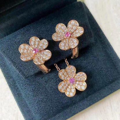 [Olivia JW]FRIVOLE ROSE GOLD FLOWER DIAMOND NECKLACE