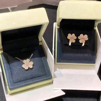 [Olivia JW]FRIVOLE ROSE GOLD FLOWER DIAMOND NECKLACE