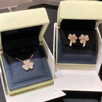 [Olivia JW]FRIVOLE ROSE GOLD FLOWER DIAMOND NECKLACE