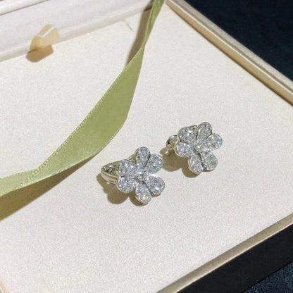 [Olivia JW]FRIVOLE SILVER FLOWER DIAMOND EARRINGS