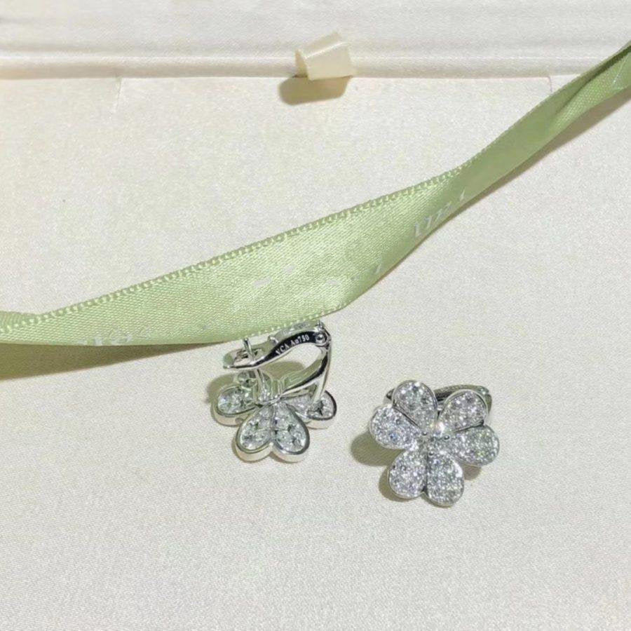 [Olivia JW]FRIVOLE SILVER FLOWER DIAMOND EARRINGS