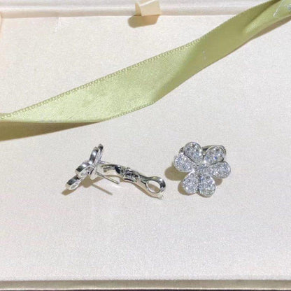 [Olivia JW]FRIVOLE SILVER FLOWER DIAMOND EARRINGS