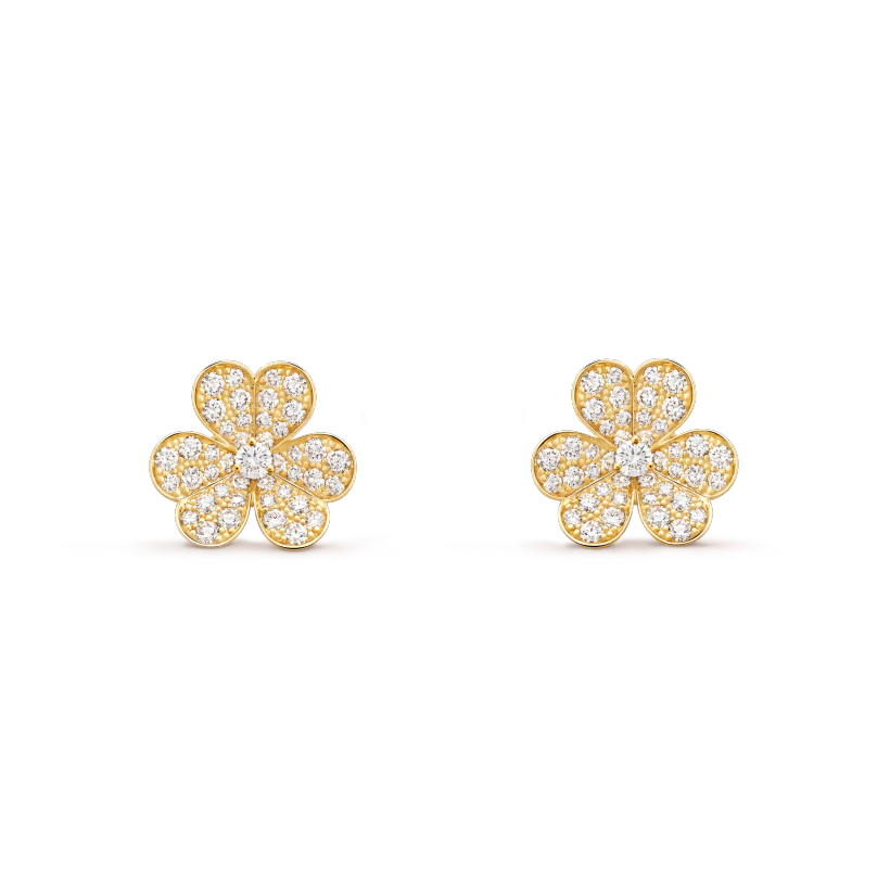 [Olivia JW]FRIVOLE GOLD FLOWER DIAMOND EARRINGS