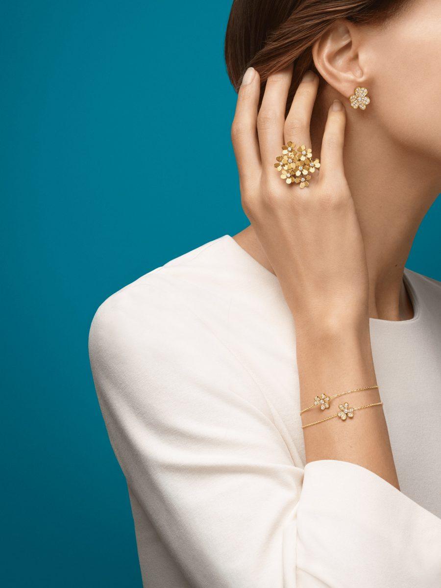 [Olivia JW]FRIVOLE GOLD FLOWER DIAMOND EARRINGS