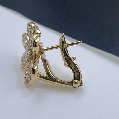 [Olivia JW]FRIVOLE GOLD FLOWER DIAMOND EARRINGS