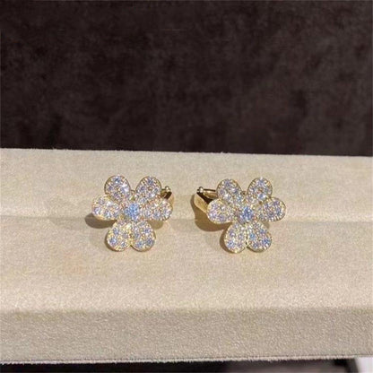 [Olivia JW]FRIVOLE GOLD FLOWER DIAMOND EARRINGS