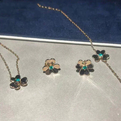 [Olivia JW]FRIVOLE  FLOWER MALACHITE EARRINGS