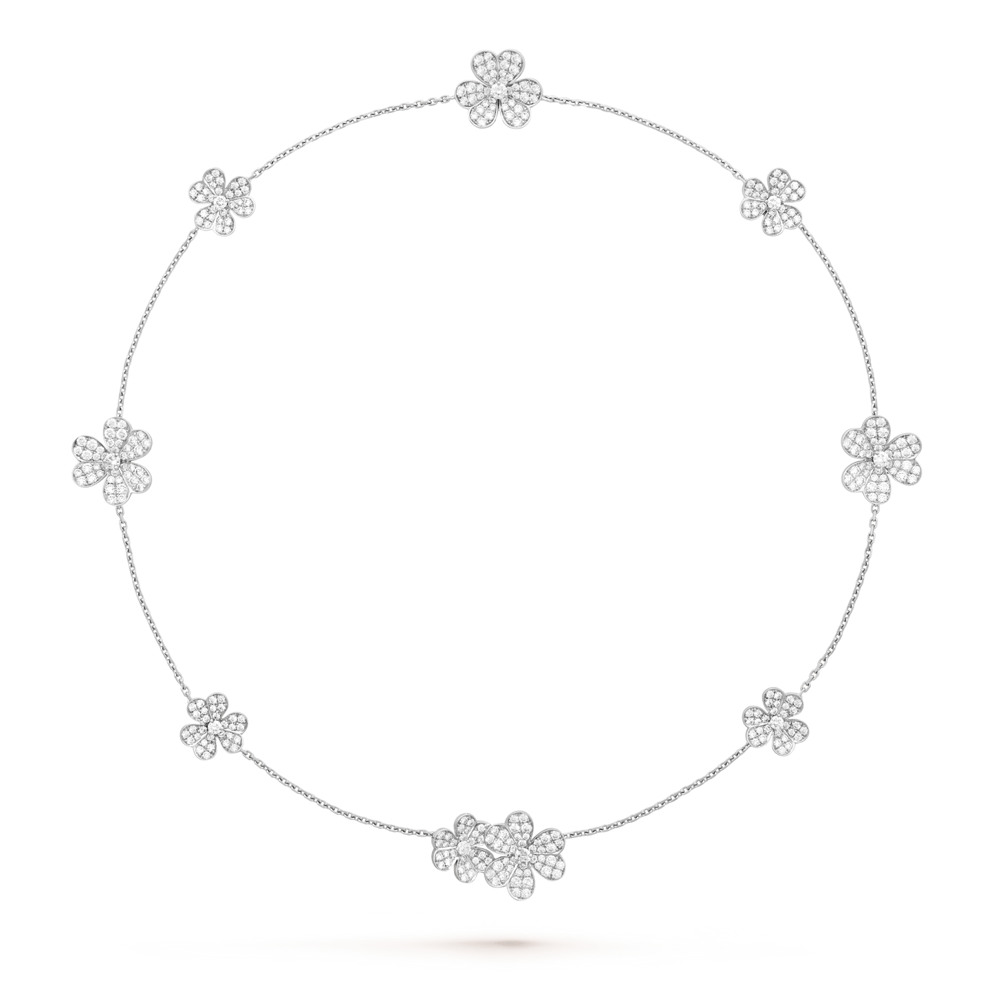 [Olivia JW]FRIVOLE SILVER 9 FLOWERS NECKLACE