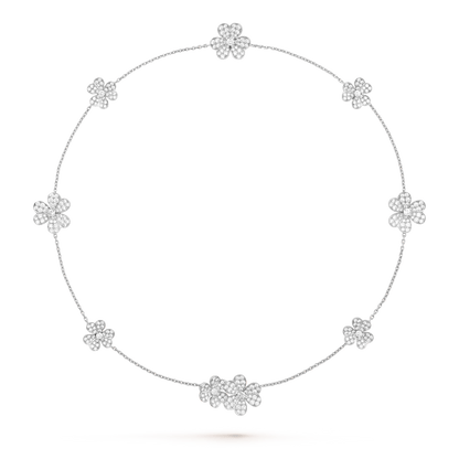 [Olivia JW]FRIVOLE SILVER 9 FLOWERS NECKLACE
