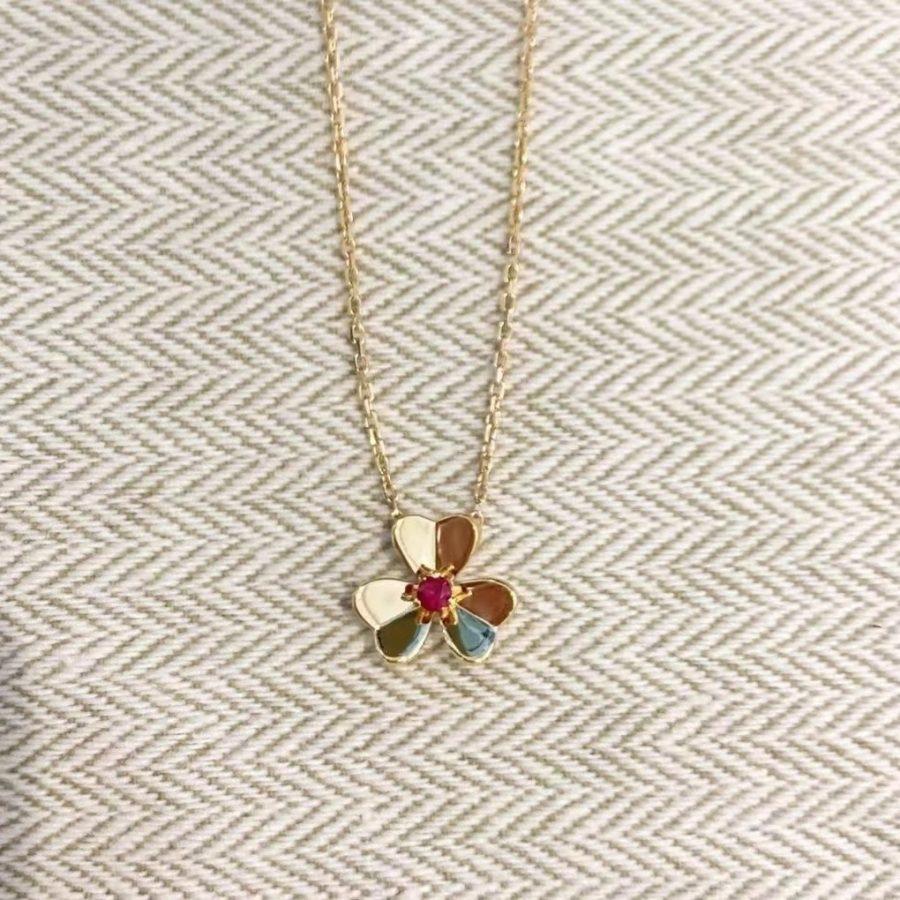 [Olivia JW]FRIVOLE GOLD FLOWER NECKLACE