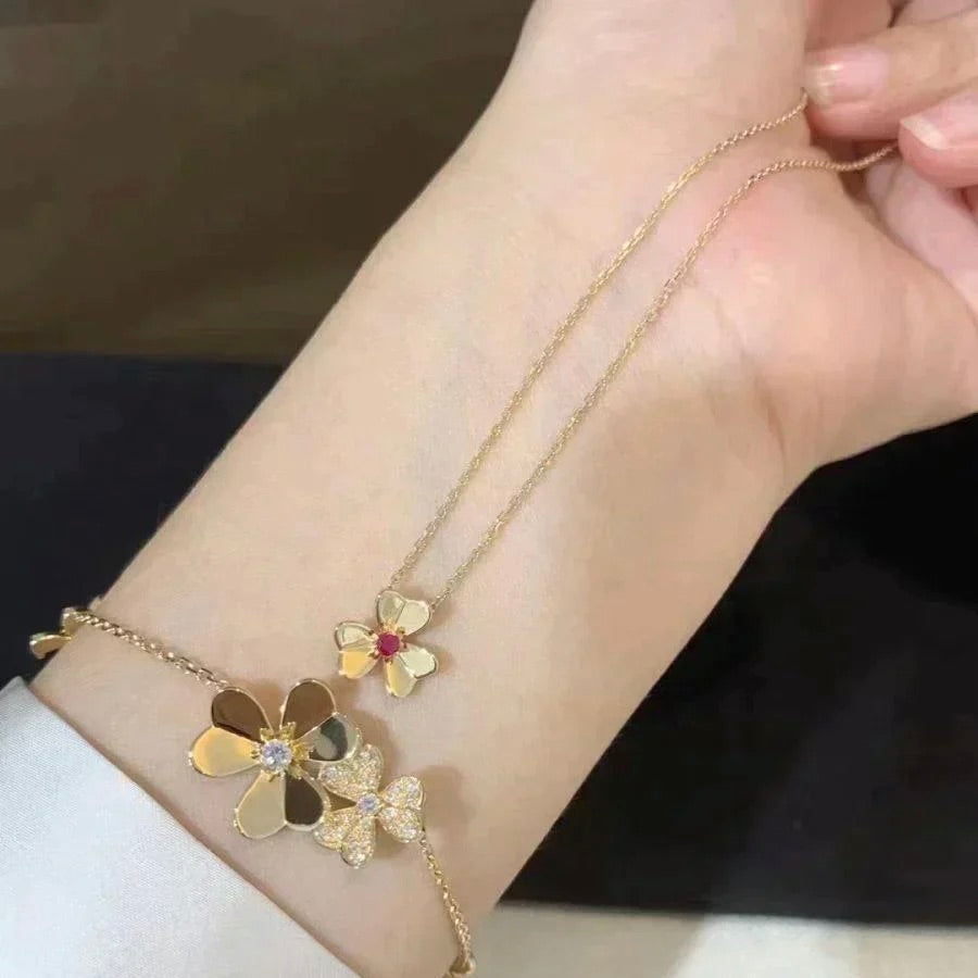 [Olivia JW]FRIVOLE GOLD FLOWER NECKLACE