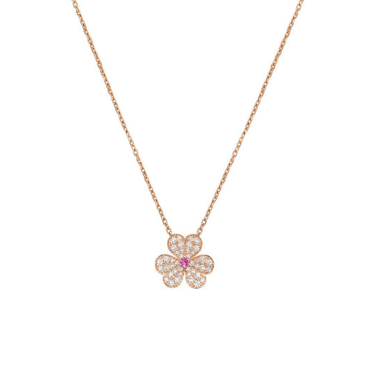 [Olivia JW]FRIVOLE ROSE GOLD FLOWER DIAMOND NECKLACE