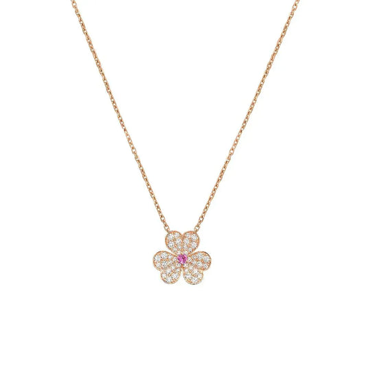 [Olivia JW]FRIVOLE ROSE GOLD FLOWER DIAMOND NECKLACE