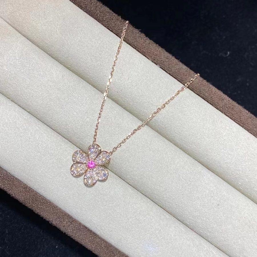 [Olivia JW]FRIVOLE ROSE GOLD FLOWER DIAMOND NECKLACE