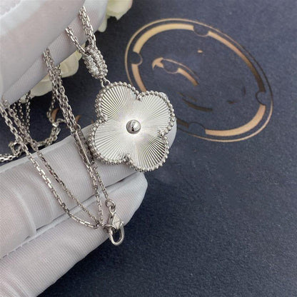 [Olivia JW]CLOVER 25MM SILVER BIG CLOVER NECKLACE