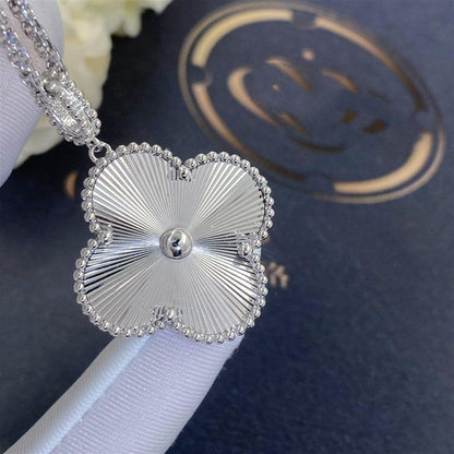 [Olivia JW]CLOVER 25MM SILVER BIG CLOVER NECKLACE