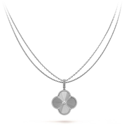 [Olivia JW]CLOVER 25MM SILVER BIG CLOVER NECKLACE