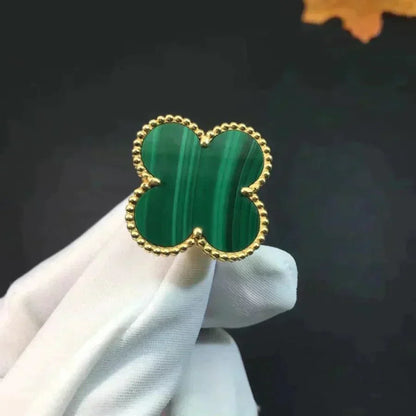 [Olivia JW]CLOVER MALACHITE RING