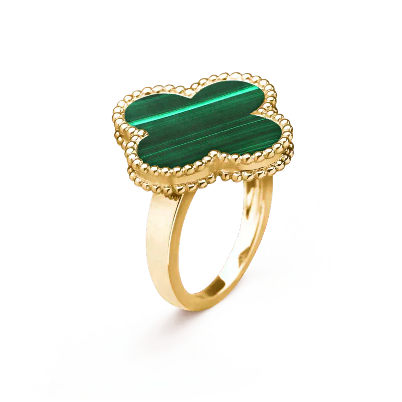 [Olivia JW]CLOVER MALACHITE RING