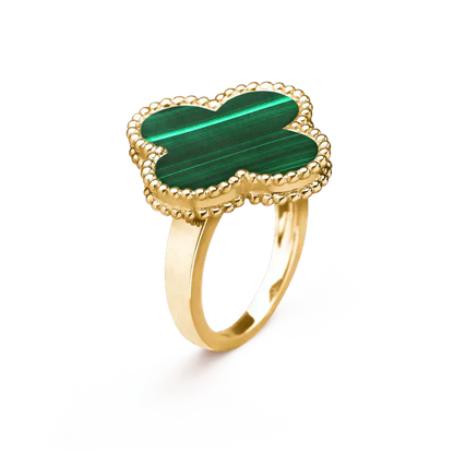[Olivia JW]CLOVER MALACHITE RING