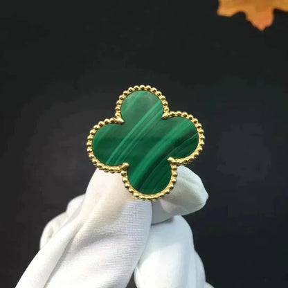 [Olivia JW]CLOVER MALACHITE RING