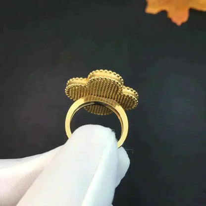 [Olivia JW]CLOVER MALACHITE RING