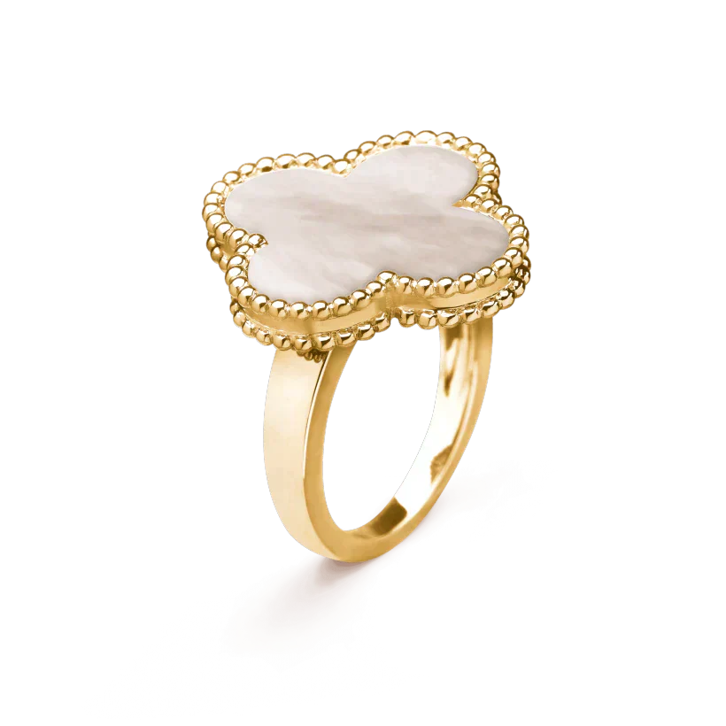 [Olivia JW]CLOVER WHITE MOP RING