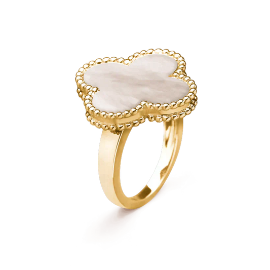 [Olivia JW]CLOVER WHITE MOP RING