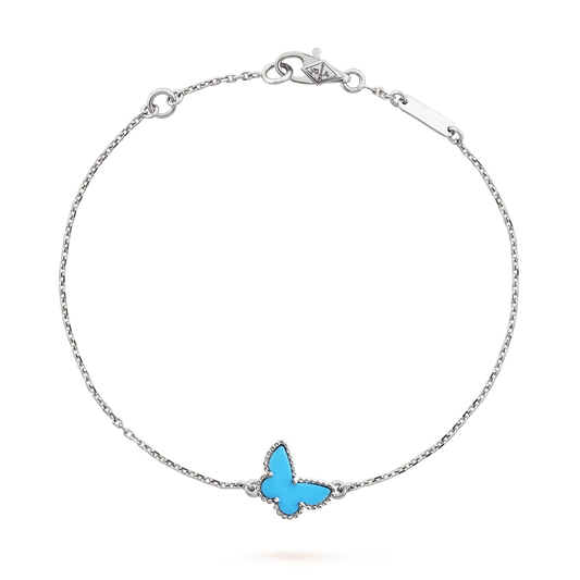 [Olivia JW]BUTTERFLY TURQUOISE BUTTERFLY BRACELET SILVER