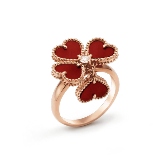 [Olivia JW]SWEET CLOVER CARNELIAN RING