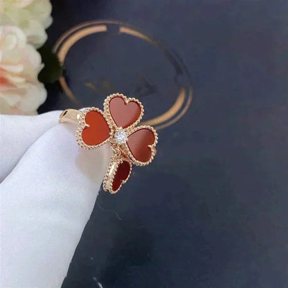 [Olivia JW]SWEET CLOVER CARNELIAN RING