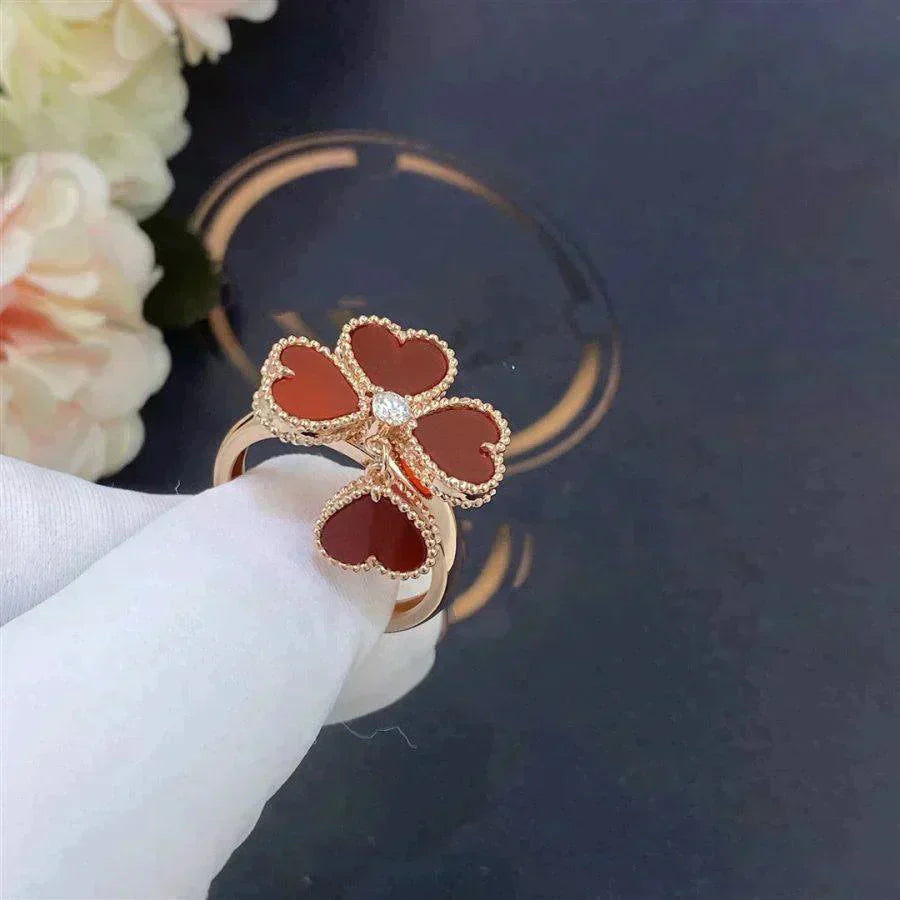 [Olivia JW]SWEET CLOVER CARNELIAN RING
