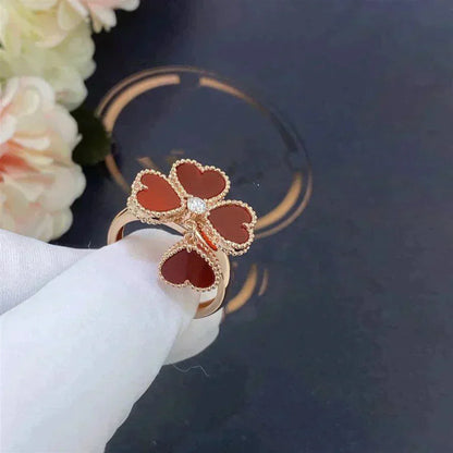[Olivia JW]SWEET CLOVER CARNELIAN RING