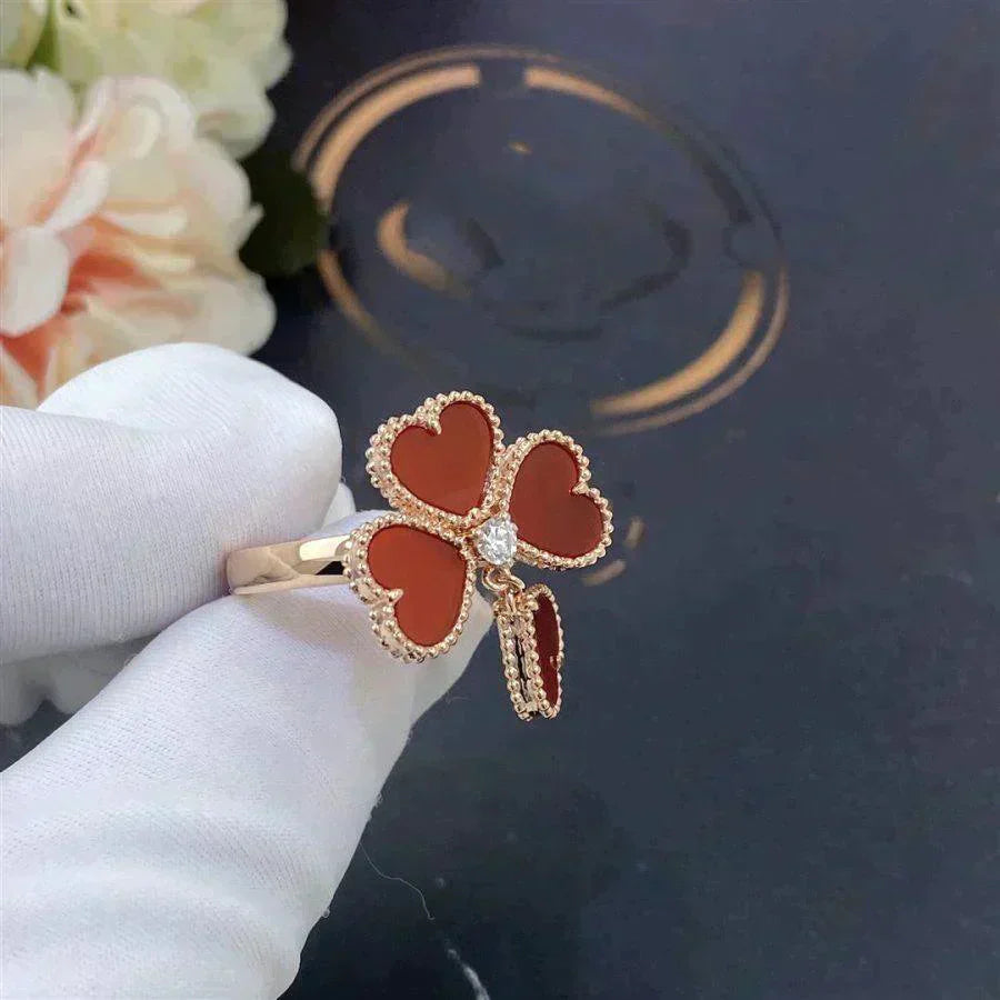 [Olivia JW]SWEET CLOVER CARNELIAN RING