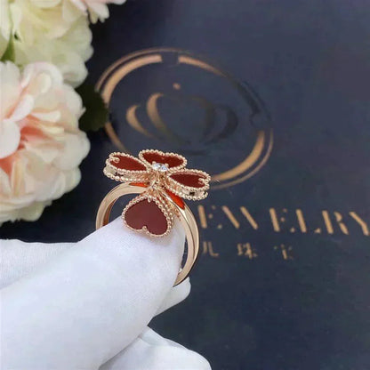 [Olivia JW]SWEET CLOVER CARNELIAN RING