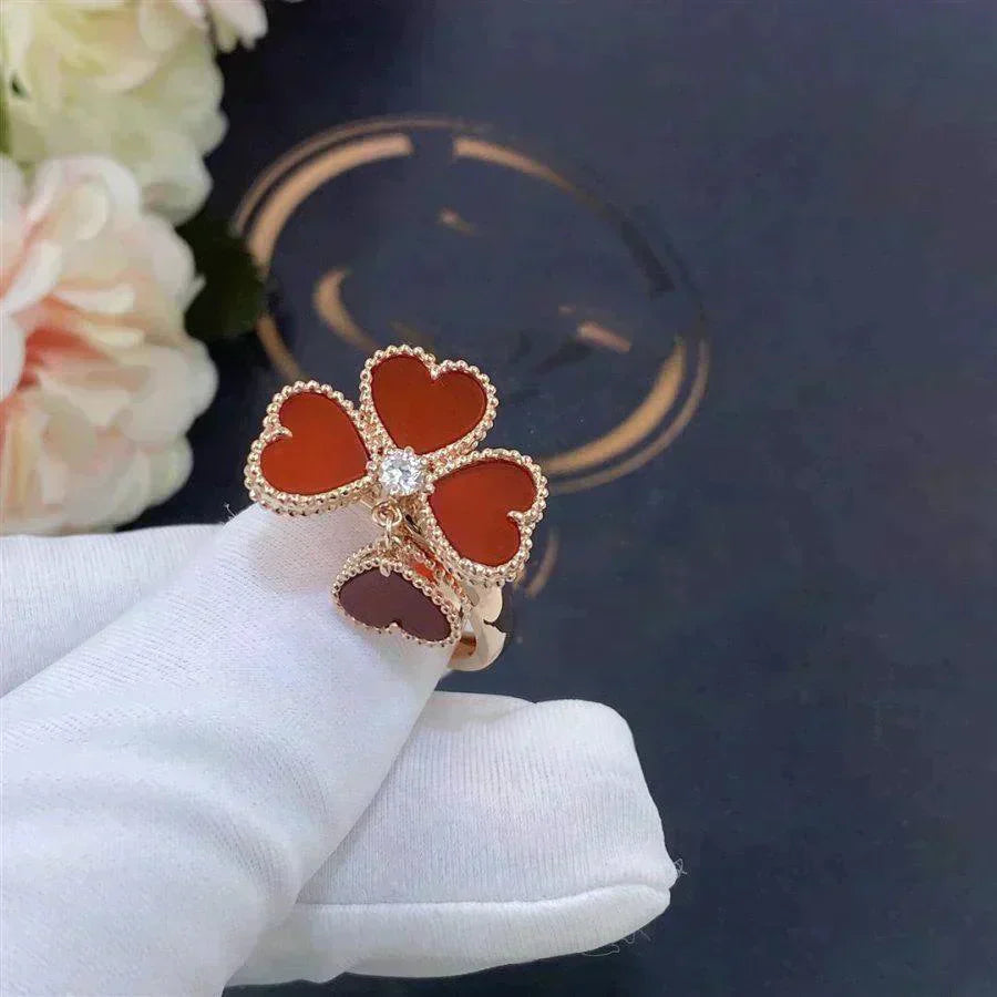 [Olivia JW]SWEET CLOVER CARNELIAN RING