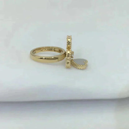 [Olivia JW]SWEET CLOVER WHITE MOP RING