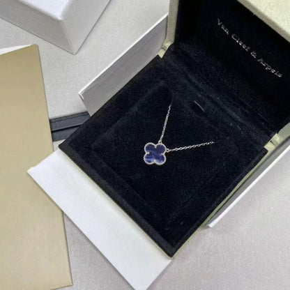[Olivia JW]CLOVER 15MM PIETERSITE NECKLACE SILVER