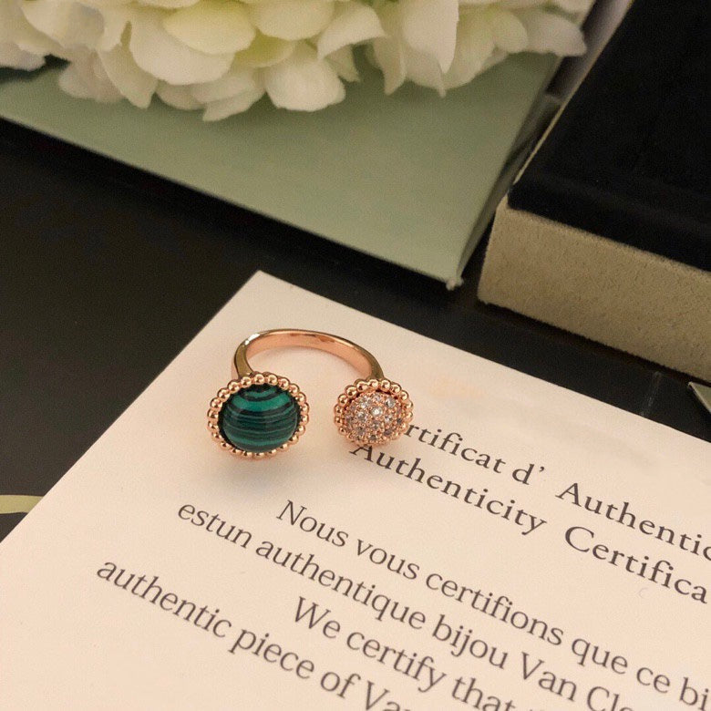 [Olivia JW]PERLEE COULEURS DIAMOND ROSE GOLD BETWEEN THE FINGER RING