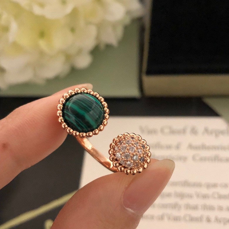 [Olivia JW]PERLEE COULEURS DIAMOND ROSE GOLD BETWEEN THE FINGER RING
