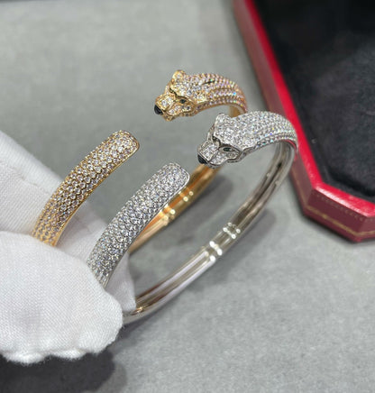 [Olivia JW]PANTHERE FULL DIAMOND OPEN BRACELET