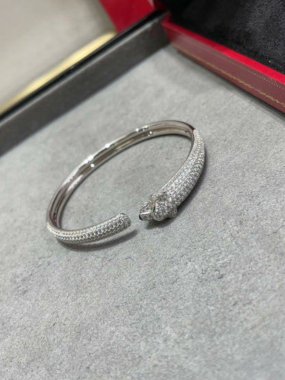 [Olivia JW]PANTHERE FULL DIAMOND OPEN BRACELET