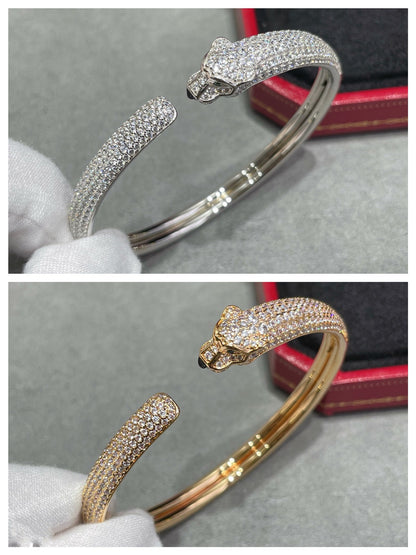 [Olivia JW]PANTHERE FULL DIAMOND OPEN BRACELET