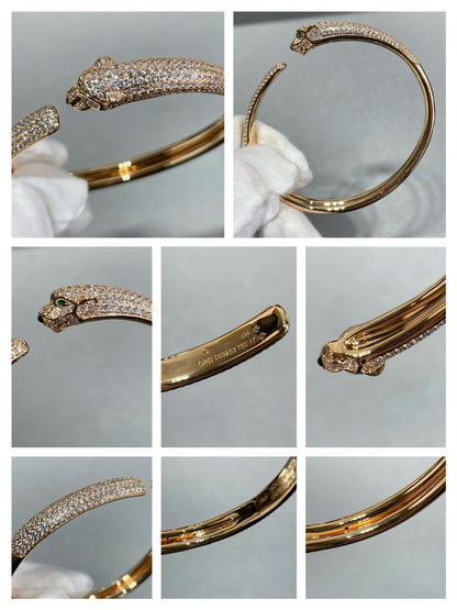 [Olivia JW]PANTHERE FULL DIAMOND OPEN BRACELET