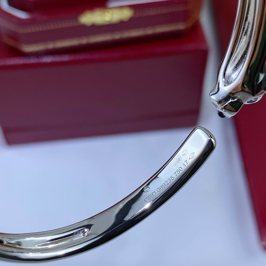 [Olivia JW]PANTHERE SILVER OPEN BRACELET