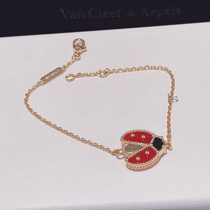 [Olivia JW]LUCKY SPRING 1 MOTIF PINK GOLD BRACELET