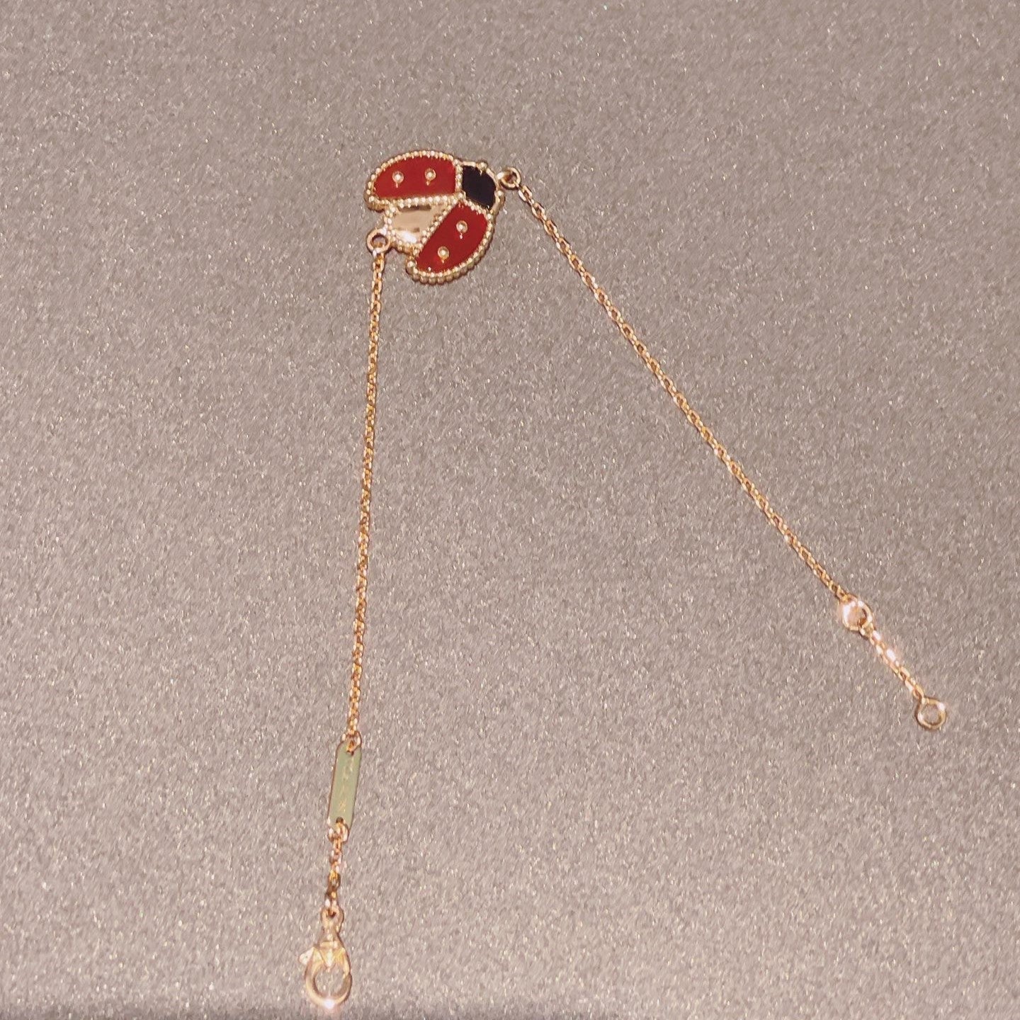 [Olivia JW]LUCKY SPRING 1 MOTIF PINK GOLD BRACELET