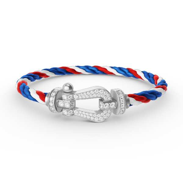 [Olivia JW]FORCE LARGE HORSESHOE FULL DIAMOND BRACELET SILVER