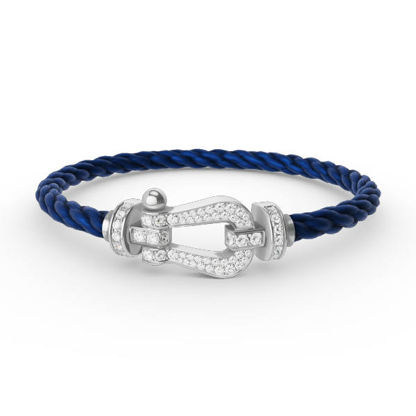 [Olivia JW]FORCE LARGE HORSESHOE FULL DIAMOND BRACELET SILVER